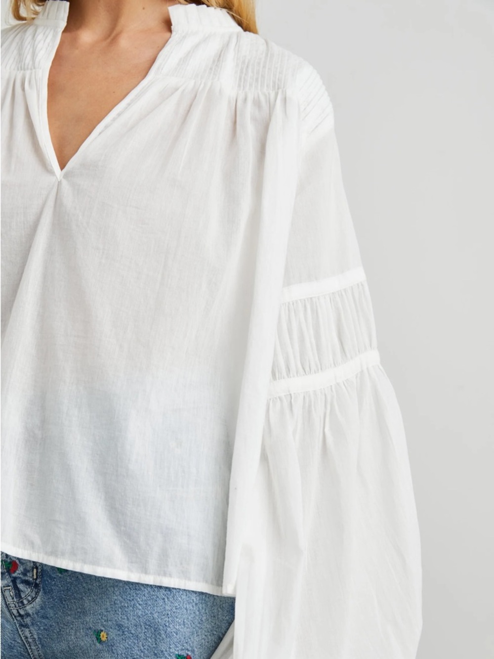 Rails Boho Flowy Marli Long Sleeve Top  in White Size Women’s Large